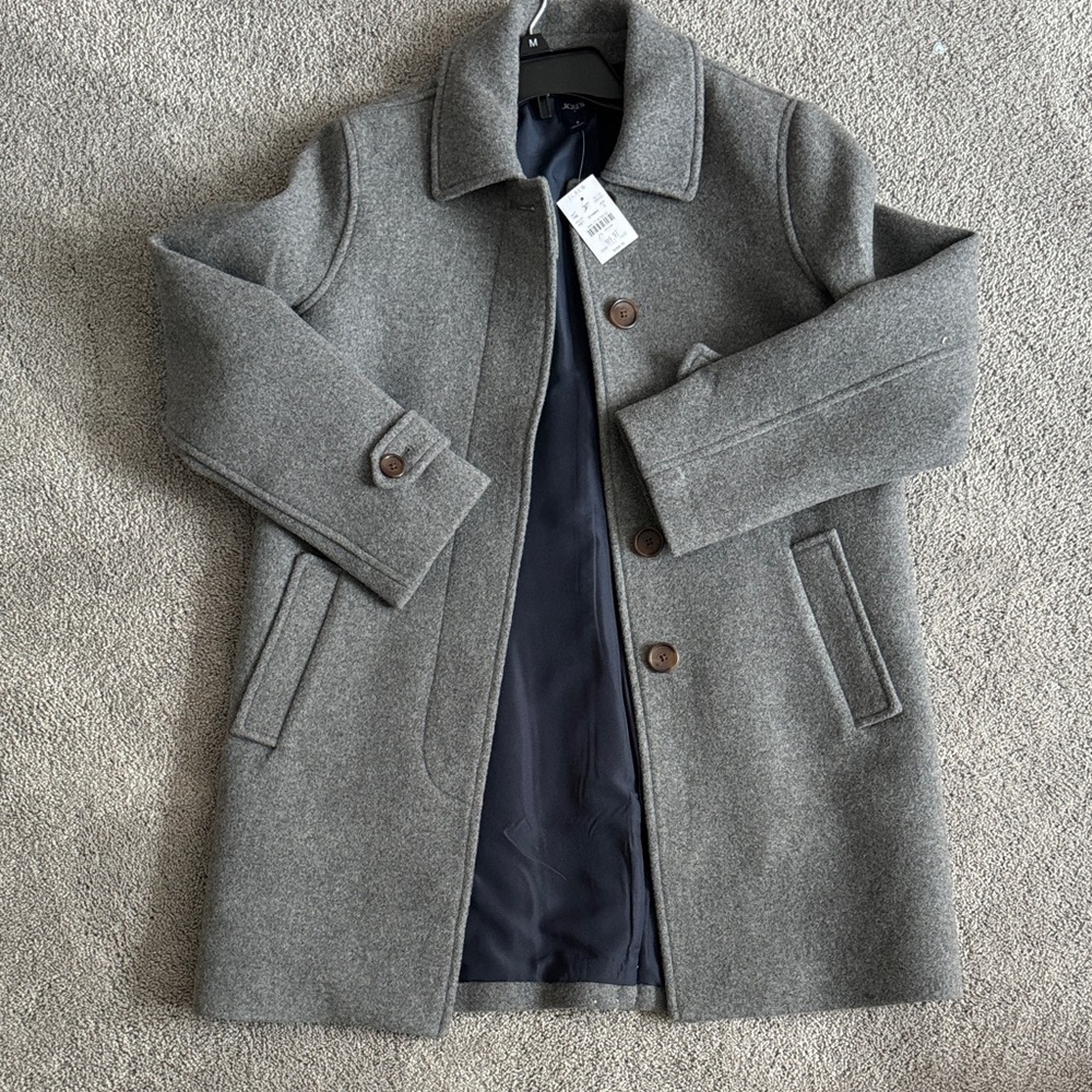 NWT J. Crew Factory Women’s Gray Pea Coat